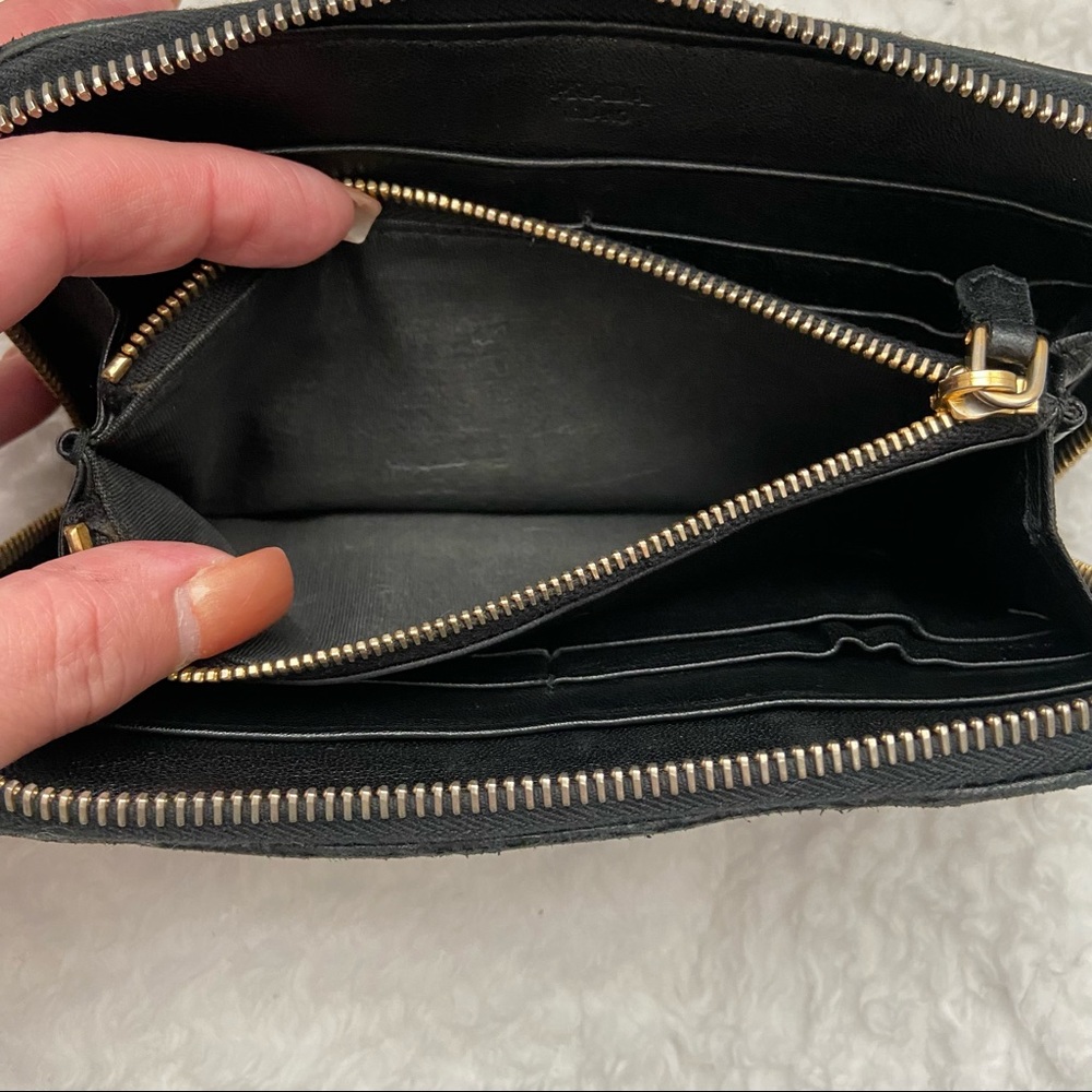 SOLD - PRADA NAPPA GAUFRE LEATHER ZIP AROUND WALLET NERO BLACK - Picture 7 of 11